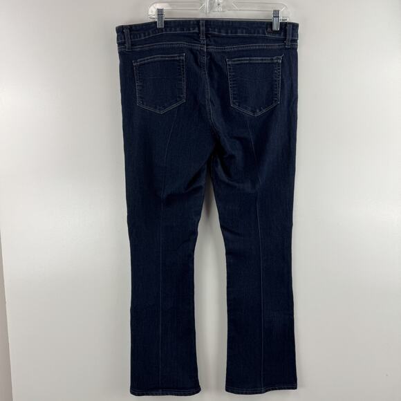 Paige Manhattan Bootcut Jeans Dark Wash Stretch Mid Rise Denim Women's Size 34 - Picture 1 of 11
